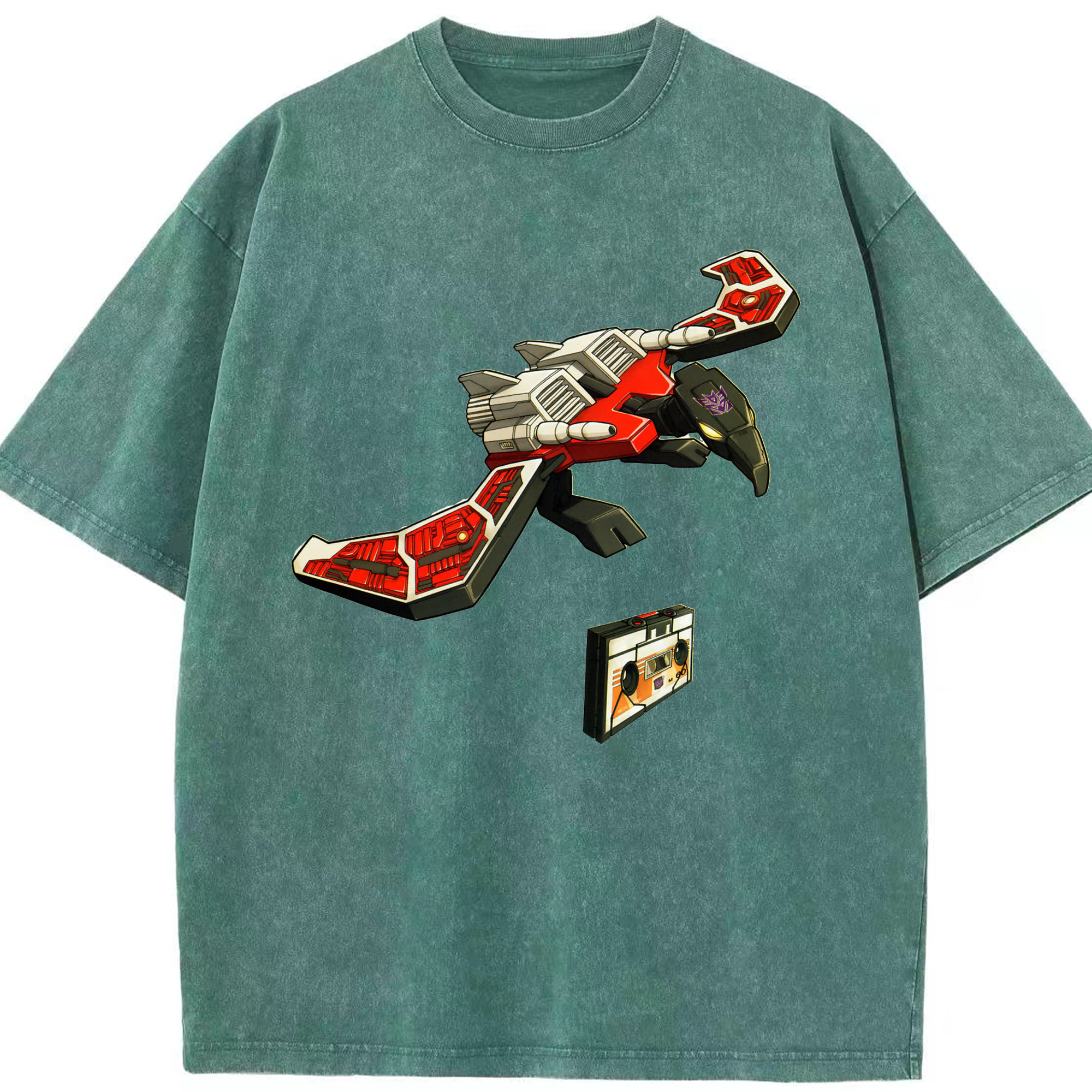 （画像用）  綿100% ヴィンテージ風 半袖Tシャツ（フロントプリント）
